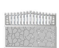 Декоративный секционный бетонный забор Булыжник, Санкт-Петербург, Ленинградская область